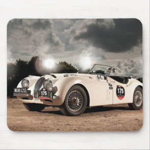 Vintage Classic Jaguar Car Mouse Pad