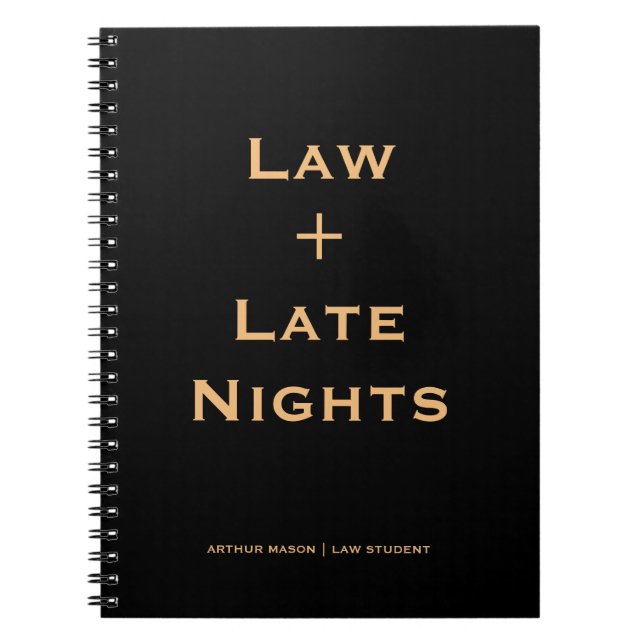 Vintage Classic Journal Black Law Student Notebook (Front)