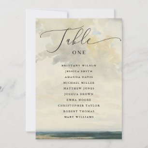 Vintage Classic Landscape Wedding Seating Chart Invitation