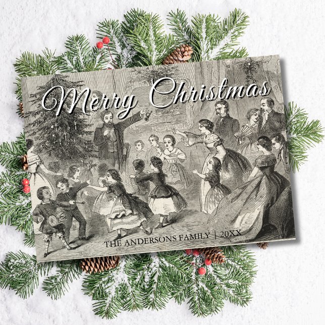 Vintage Classic Merry Christmas Homer Holiday Card (Creator Uploaded)