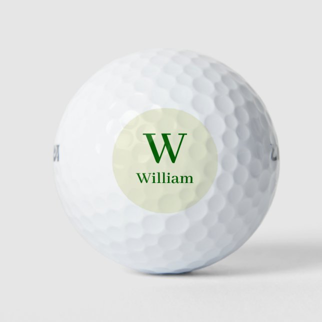 Vintage Classic Monogram Initials Personalized  Golf Balls (Front)