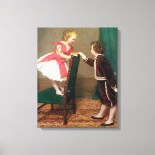 Vintage Classic Painting of Victorian Children Canvas Print