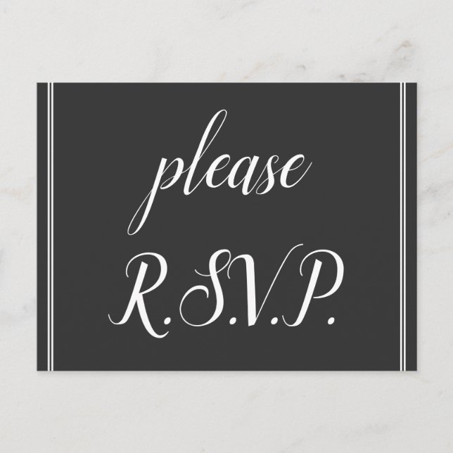 Vintage, Classic "please R.S.V.P." Postcard (Front)