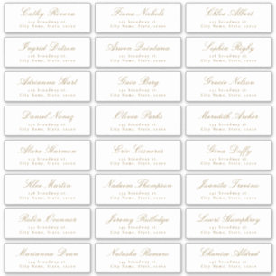 Vintage Classic Script Wedding Guest Address Label