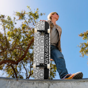 Vintage Classic snowflake personalize  Skateboard