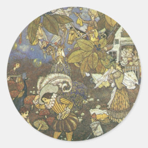 Vintage Classic Storybook Characters, Edmund Dulac Round Sticker