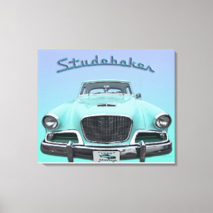 Vintage Classic Studebaker Silver Hawk 1959 Car Canvas Print