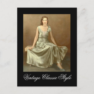 Vintage Classic Style Postcard