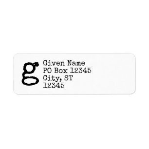 Vintage Classic Style Typewritten Font Monogram