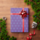 Vintage Classic Template Blue Purple Polka Dots Wrapping Paper<br><div class="desc">Custom Elegant Cool Classic Retro Blank Blue Purple Vintage Polka Dots Template Crafts & Party Supplies Gift Wrapping Supplies / 30 inches x 6 feet Gift Wrapping Paper.</div>