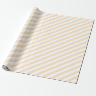 Vintage Classic toned yellow & white Stripes Wrapping Paper