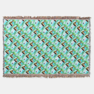 Vintage classic trailer caravan Thunder_Cove Throw Blanket