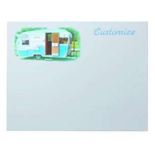Vintage classic trailer gypsy caravan notepad