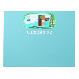 Vintage classic trailer gypsy caravan notepad
