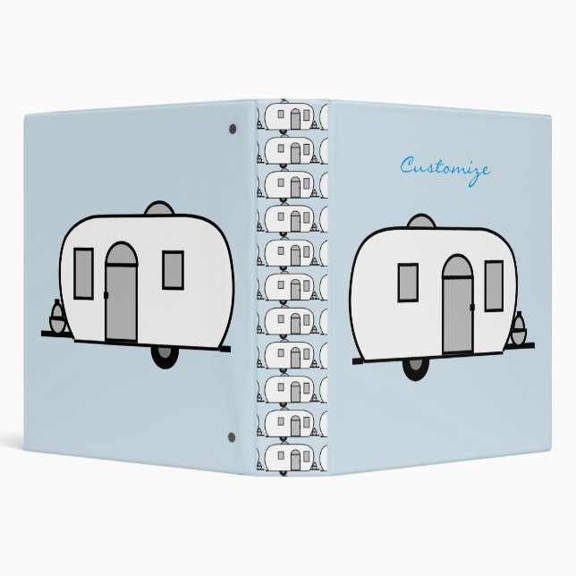Vintage classic trailer rounded caravan binder (Background)