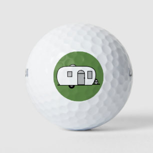 Vintage classic trailer rounded caravan golf balls