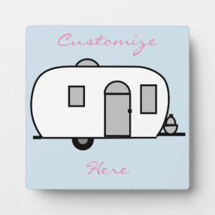 Vintage classic trailer rounded caravan plaque