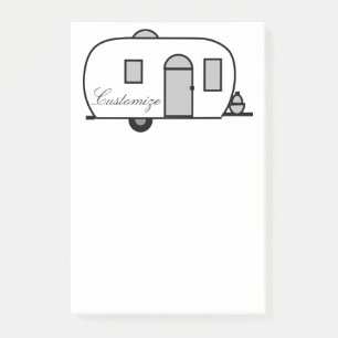 Vintage classic trailer rounded caravan post-it notes
