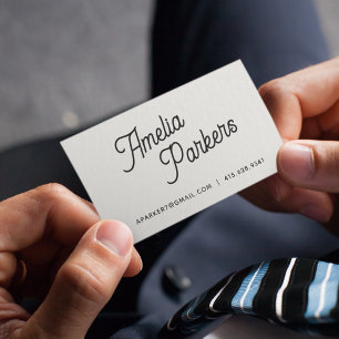 Vintage Classic Typography Minimalist Black Business Card