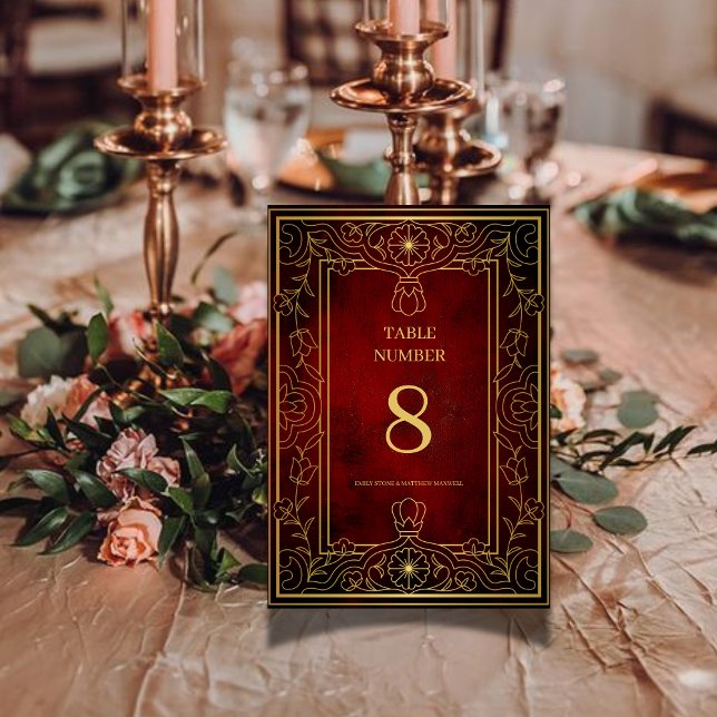 Vintage Classic Unique Custom Wedding Table Number (Creator Uploaded)