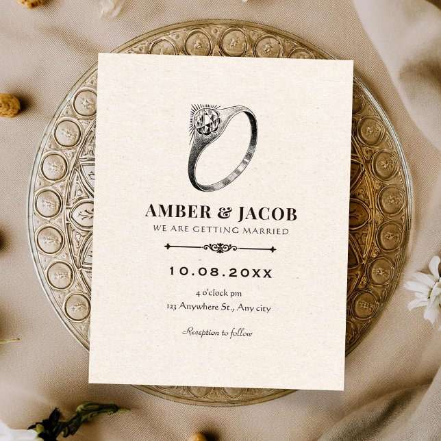 Vintage classic wedding elegant invitation (Creator Uploaded)