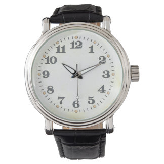Vintage classic white watch face design