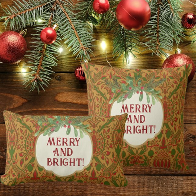 Vintage Classic William Morris Personalized Throw Pillow (New pattern added!)