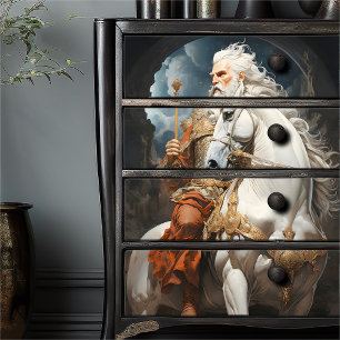 Vintage Classical Greek God Apollo Red Gold Tissue Paper