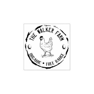 Vintage Classical ⎢ Personalised Egg  Rubber Sta Stamp