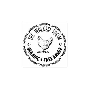 Vintage Classical ⎢ Personalized Egg  Rubber Stamp