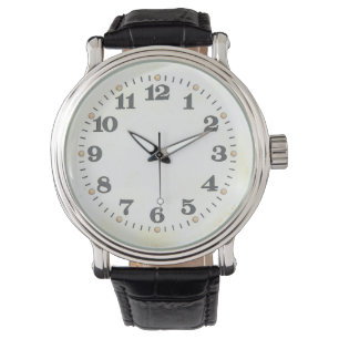 Vintage classique design de visage de montre blanc