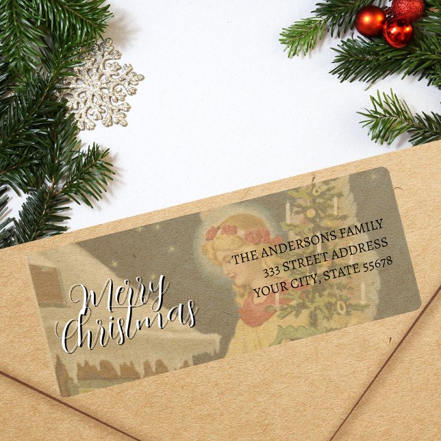 Vintage classique Joyeux Ange de Noël (Créateur téléchargé)