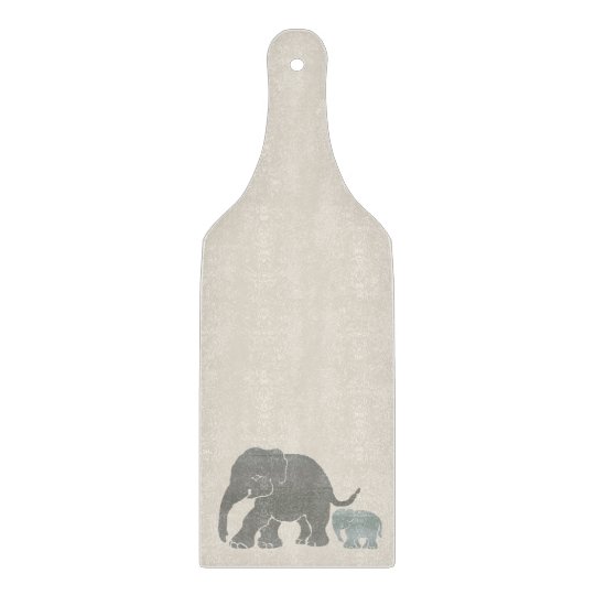 Vintage Classy Natural Coloured Elephant with Baby Boards