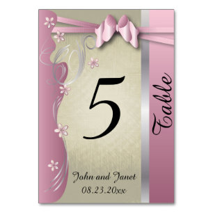 Vintage Classy Pink Tourmaline -Table Numbers Table Number