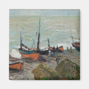 Vintage Claude Monet Fishing Boats Magnet