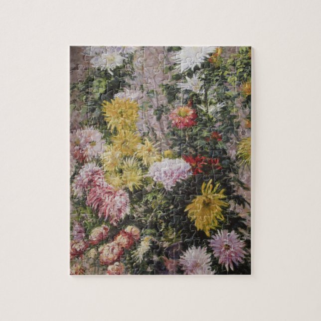 Vintage Claude Monet French Impressionist Flowers Jigsaw Puzzle (Vertical)