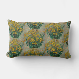 Vintage Claude Monet Jerusalem Artichokes Lumbar Pillow