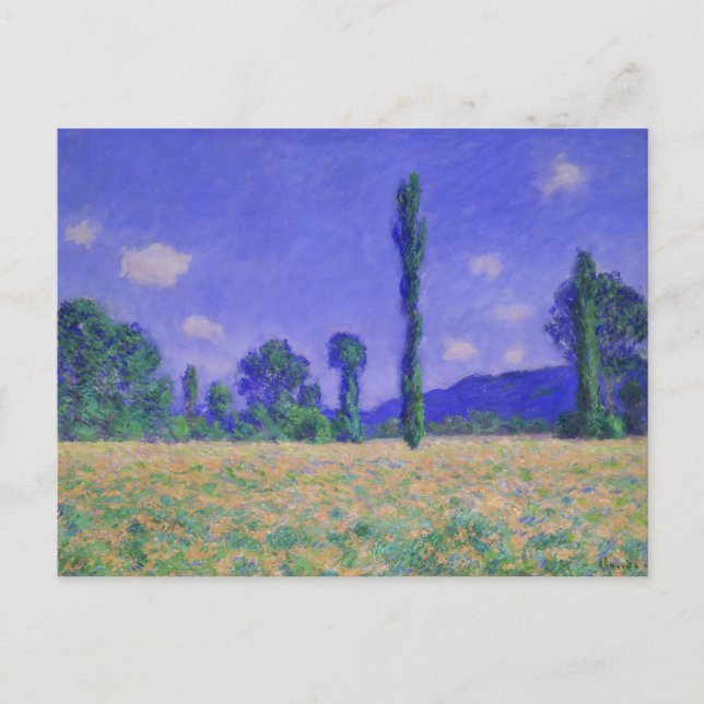 Vintage Claude Monet Poppy field Postcard (Front)