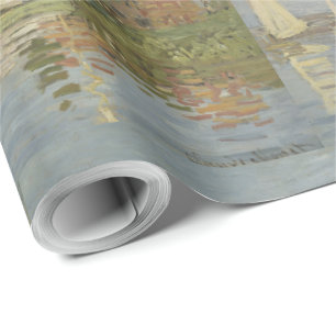 Vintage Claude Monet Regattas at Argenteuil Postca Wrapping Paper