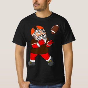 Vintage Cleveland Christmas Santa Claus Football r T-Shirt