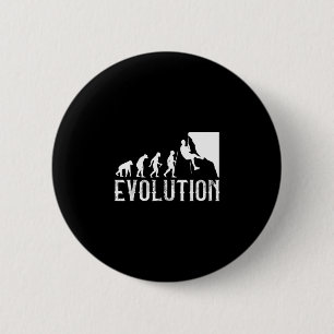Vintage climber evolution - funny rock wall 2 inch round button