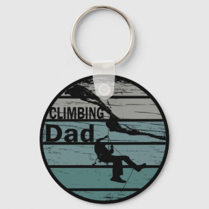 vintage climbing dad keychain