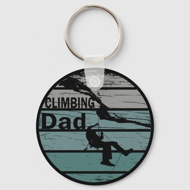 vintage climbing dad keychain (Front)