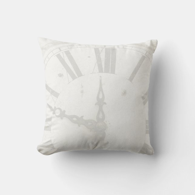 Vintage Clock Custom Cotton Pillows (Front)