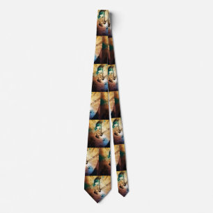 Vintage clock face tie