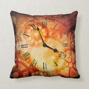 vintage clock pillow