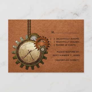 Vintage Clock Response Card, Copper