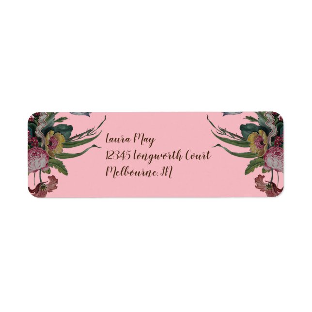 Vintage Clock with Flowers Birthday Party (Front)