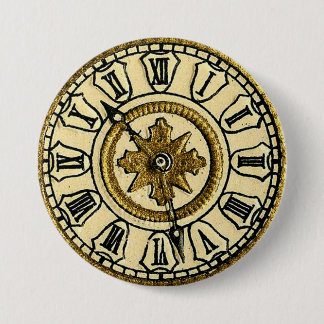 Vintage Clocks 3 Inch Round Button