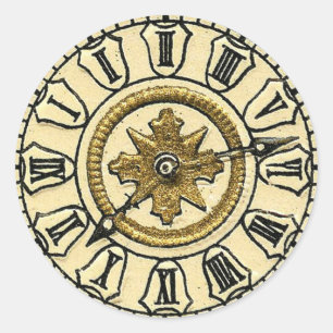 Vintage Clocks Classic Round Sticker